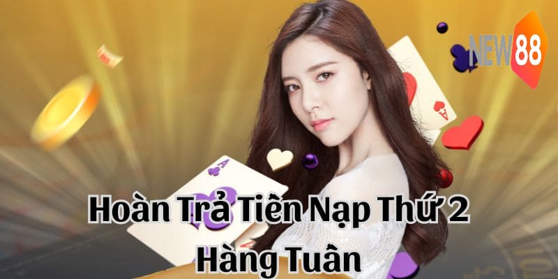 Điều kiện hoàn trả tiền nạp thứ 2 hàng tuần tại New88