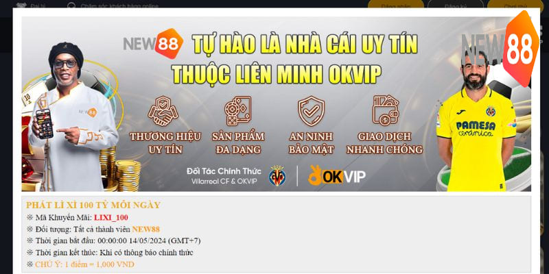 Tham gia sự kiện hoàn trả tiền nạp thứ 2 hàng tuần New88 đơn giản